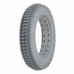 Best deal π 14"x3" (3.00-8) Light Gray Solid Urethane Mobility Tire With Aero-flexβ’ Knobby Tread For Invacare Power Chairs π€©