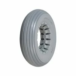 Hot Sale π― Mon Ster 7"x2" Light Gray Solid Urethane Mobility Tire With Ribbed Tread π